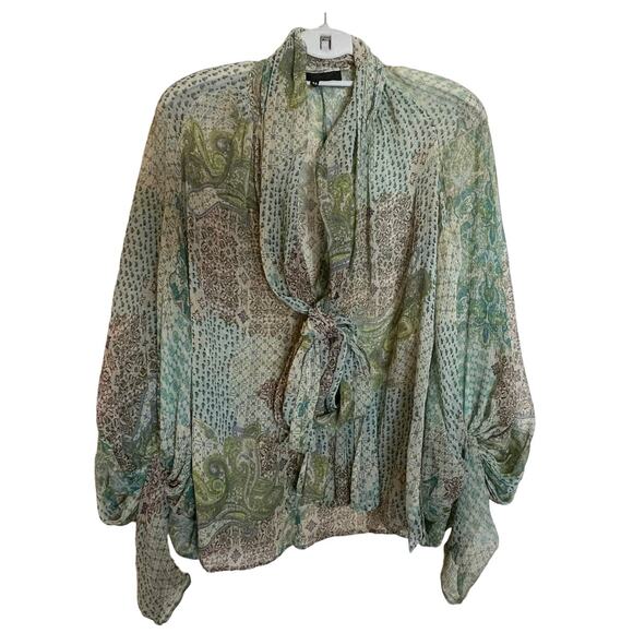 GORGEOUS LBK‎ Loubarok Blouse - Made in France - Size L - Incredible Sleeves - Picture 4 of 14